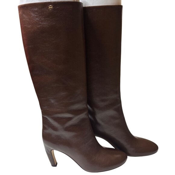 Tory Burch Tall Boot in Coco Brown, Size 9.5 BRAND NEW WITH BOX - Picture 1 of 14